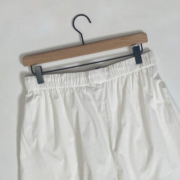 NWT!! WEWOREWHAT Tie Waist Shorts White Poplin Pockets Elastic Waist Large - Picture 8 of 16